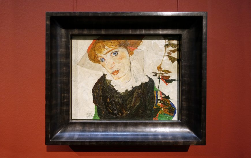 Egon Schiele, Portrait of Wally Neuzil, 1912, oil on panel, 32 × 39.8 cm (Leopold Museum, Vienna)