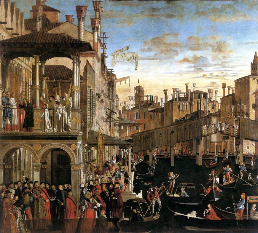 Vittore Carpaccio, The Healing of the Madman, 1496, tempera on canvas, 365 x 389 cm (Gallerie dell'Accademia, Venice)