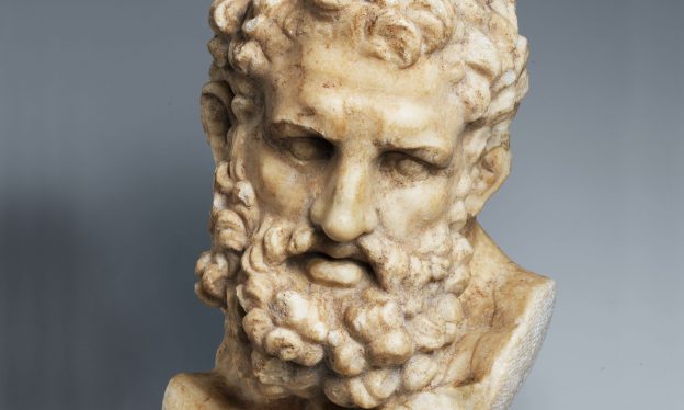 Marble head of Herakles