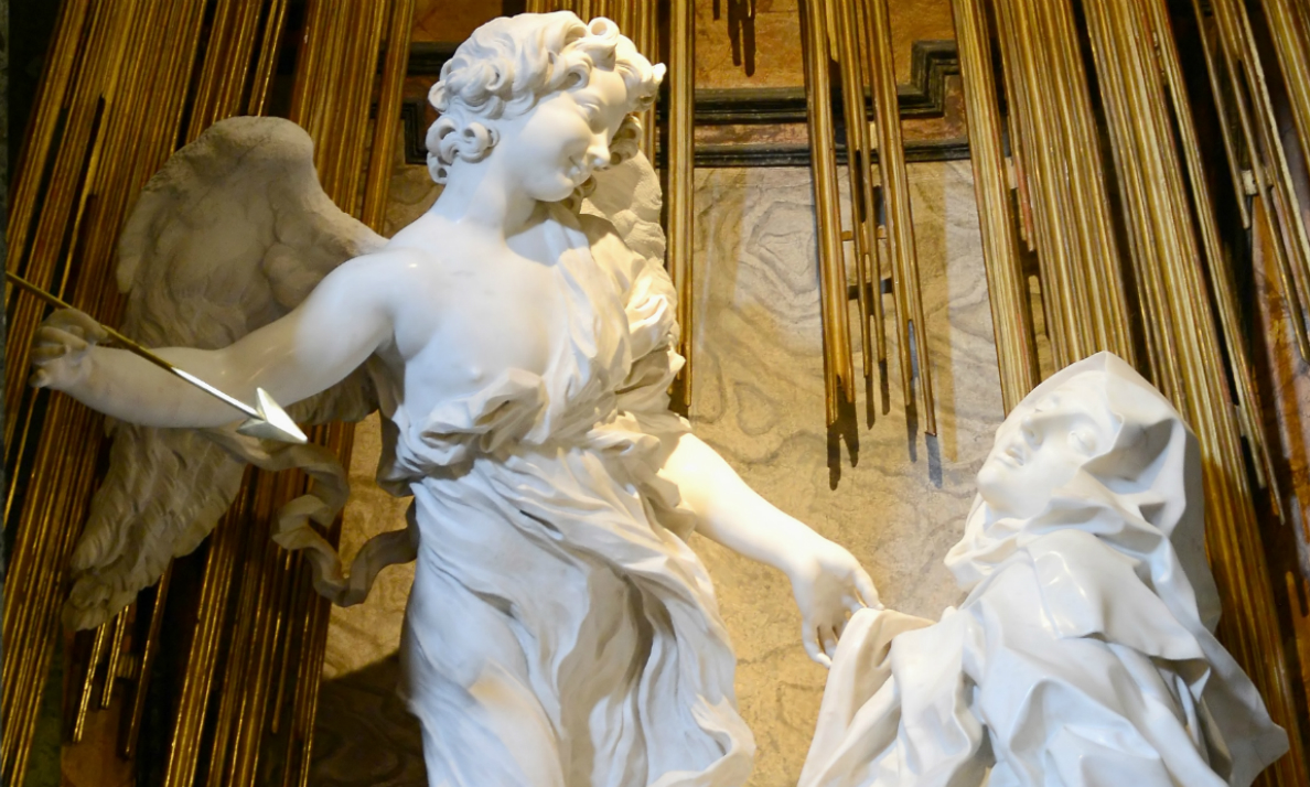 Gian Lorenzo Bernini, Ecstasy of Saint Teresa, 1647–52 (Cornaro Chapel, Santa Maria della Vittoria, Rome)