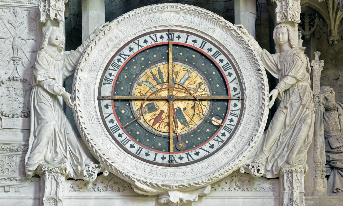 Choir Screen Clock, Chartres Cathedral, c. 1204–10 (photo: Steven Zucker, CC BY-NC-SA 2.0)