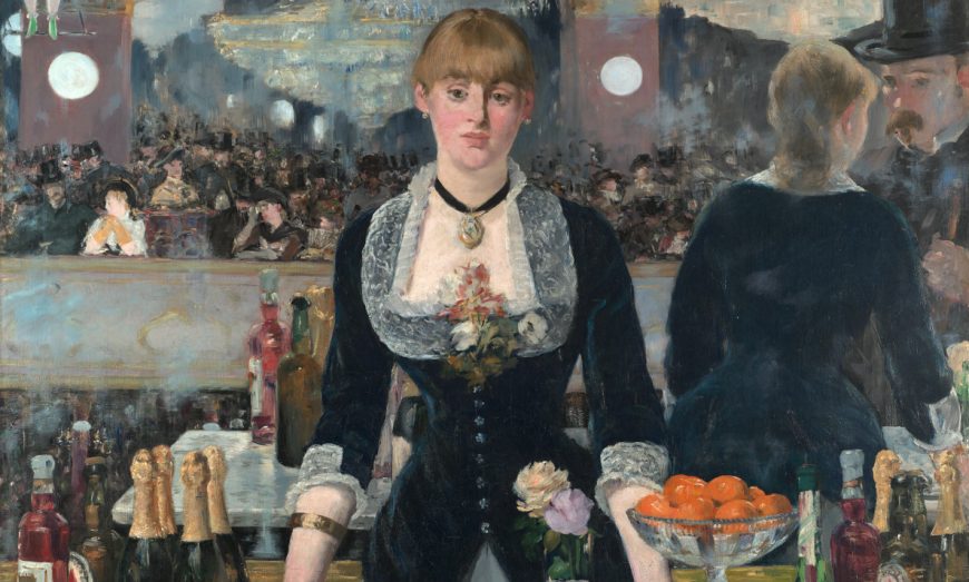 Édouard Manet, <em>A Bar at the Folies-Bergère</em>, 1882, oil on canvas, 96 x 130 cm (Courtauld Gallery, London)