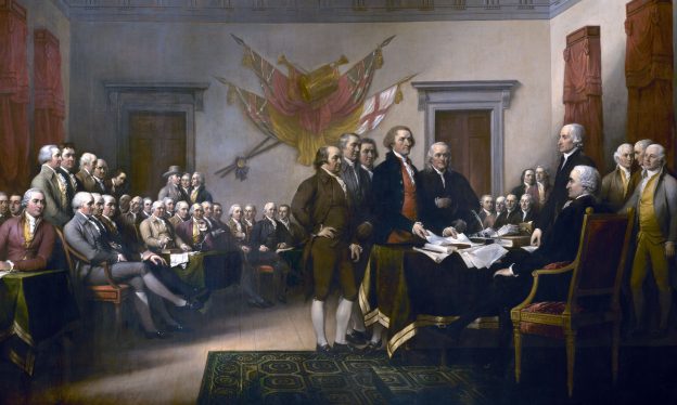 John Trumbull, Declaration of Independence, 1819, oil on canvas, 366 x 549 cm (United States Capitol)