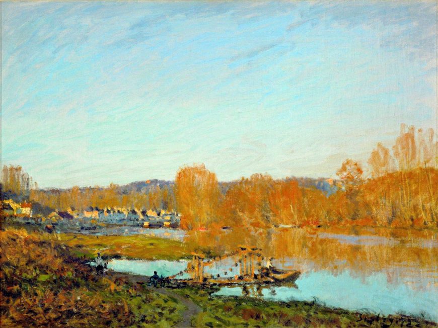 Alfred Sisley, Autumn: Banks of the Seine near Bougival, 1873, oil on canvas, 46.3 x 61.8 cm (The Montreal Museum of Fine Arts)