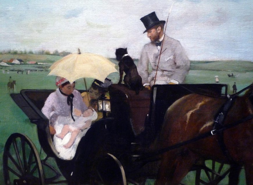 Edgar Degas, At the Races in the Countryside (detail), 1869, oil on canvas, 36.5 x 55.9 cm (Museum of Fine Arts, Boston)