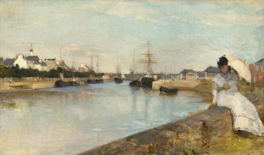 Berthe Morisot, The Harbor at Lorient, 1869, oil on canvas, 43.5 x 73 cm (National Gallery of Art, Washington D.C.)