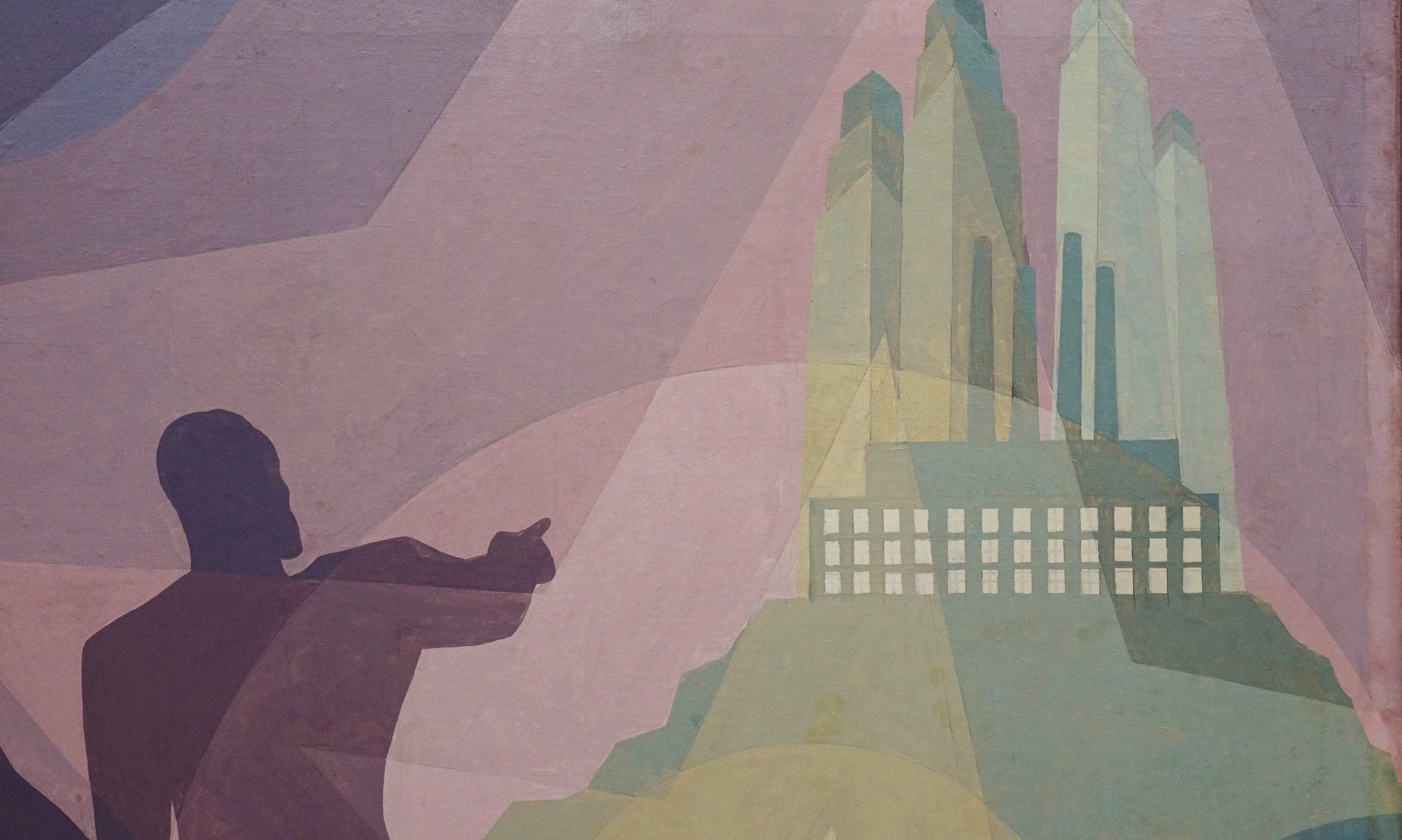 Aaron Douglas, Aspiration, 1936, oil on canvas, 152.4 x 152.4 cm (Fine Arts Museums of San Francisco)