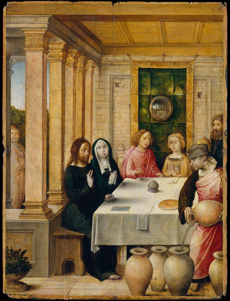 Juan de Flandes, The Marriage Feast at Cana, c. 1500–1504, oil on wood, 21 x 15.9 cm (The Metropolitan Museum of Art)