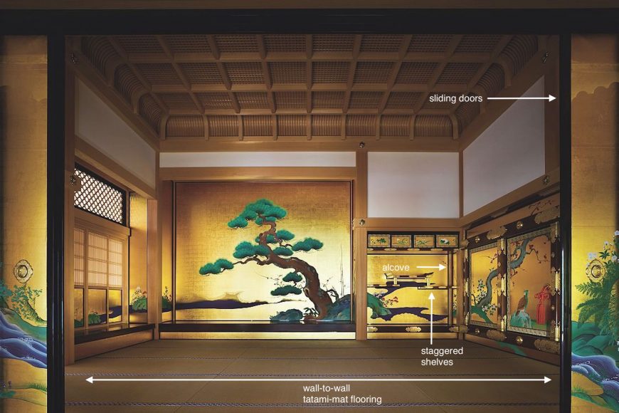 Jodan-no-ma (feudal lord’s audience chamber), Honmaru Palace, Nagoya Castle, modern reconstruction based on Edo-period documents (image: japan-guide).