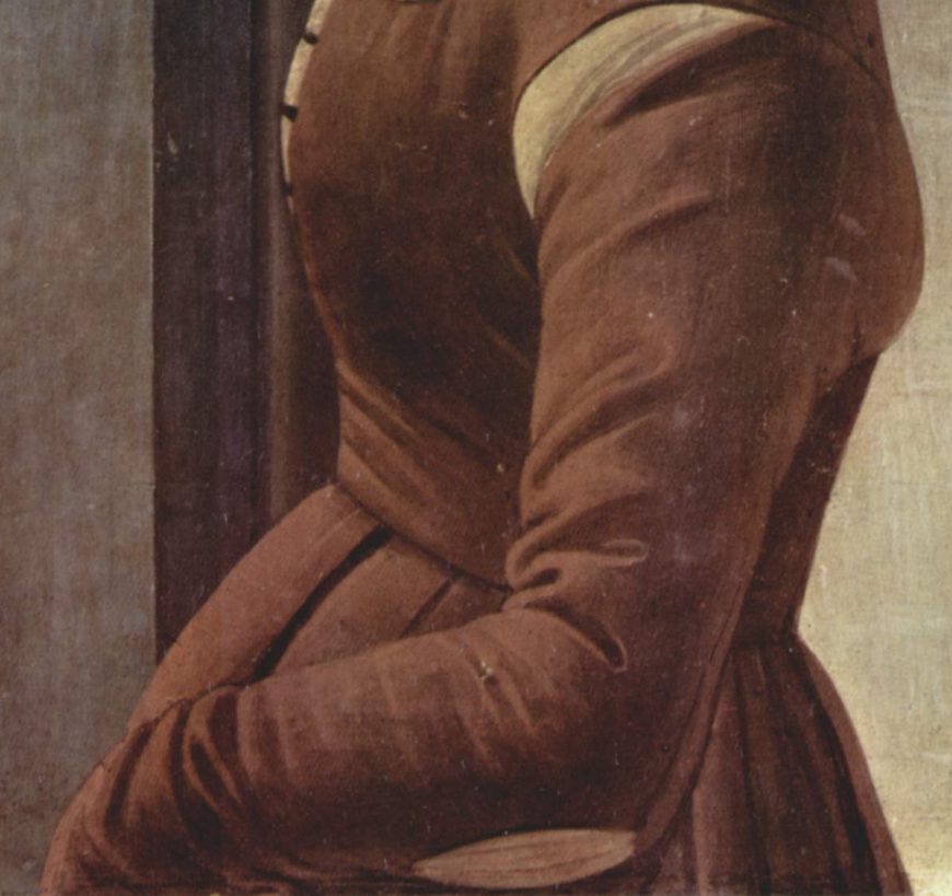 Detail, Sandro Botticelli, Portrait of a Young Woman, c. 1485