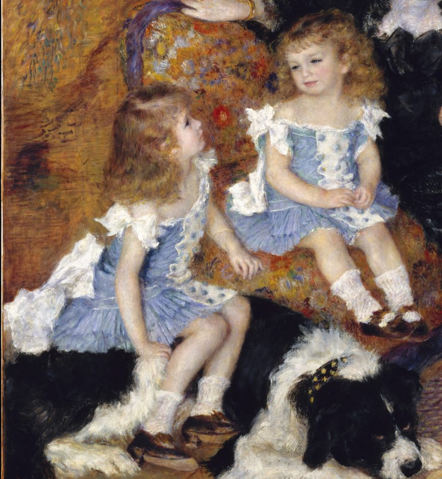 Pierre-Auguste Renoir, detail, Madame Georges Charpentier (Marguérite-Louise Lemonnier) and Her Children, Georgette-Berthe and Paul-Émile-Charles, 1878