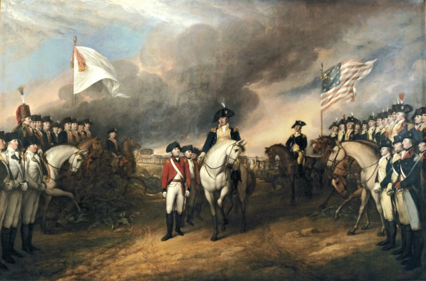 John Trumbull, Surrender of Lord Cornwallis, 1820, oil on canvas, 365.7 x 548.6 cm (Rotunda U.S. Capitol)