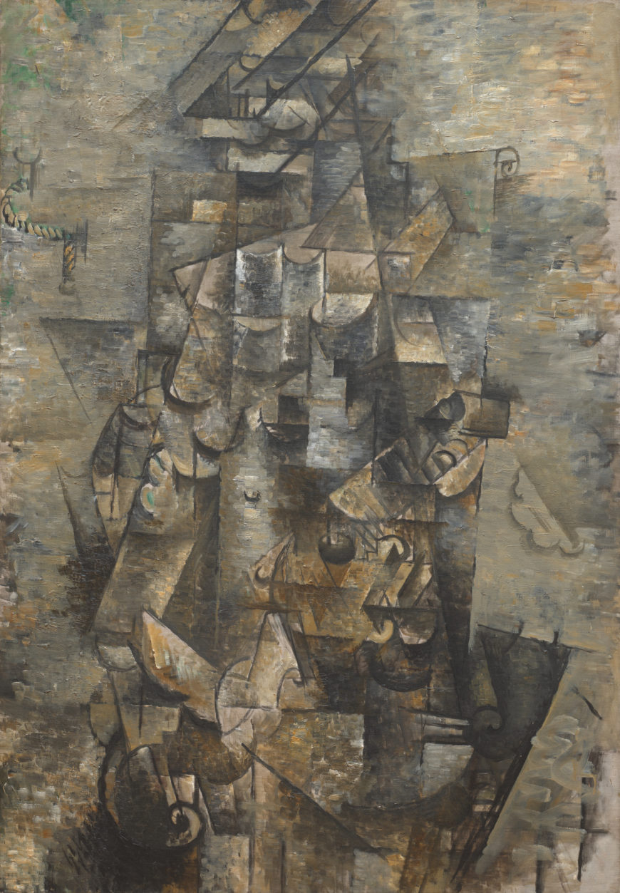 Georges Braque, Man with a Guitar, 1911, oil on canvas, 45 3/4 x 31 7/8 inches (MoMA)