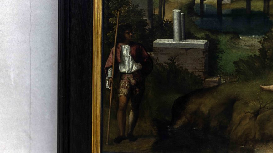 Giorgione, The Tempest, c. 1505-1508, oil with traces of tempera on canvas, 82 x 73 cm (Gallerie dell’Accademia, Venice)