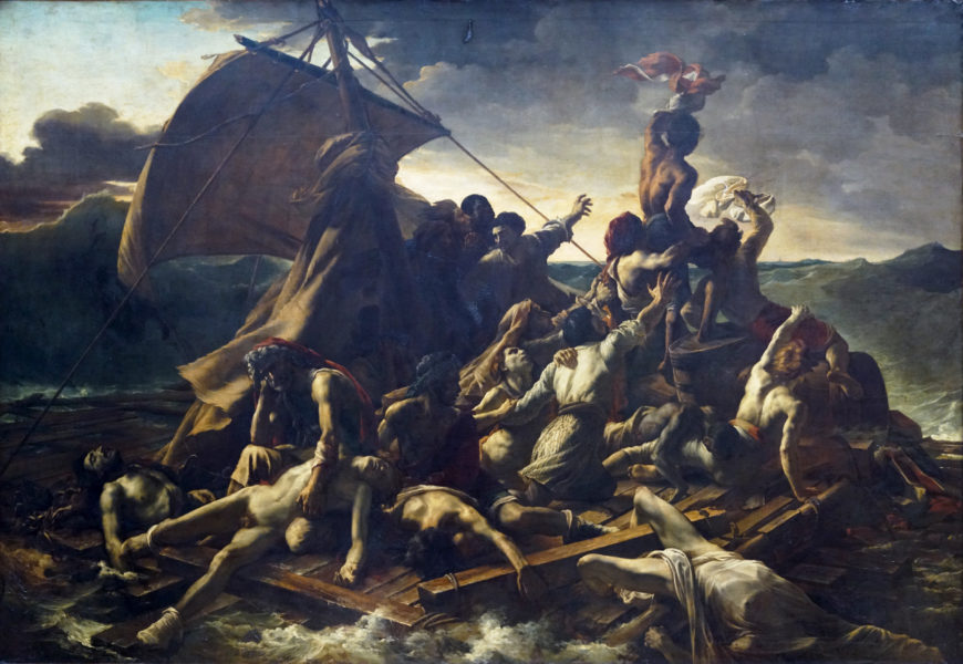 Théodore Géricault, Raft of the Medusa, 1818–19, oil on canvas, 4.91 x 7.16m (Musée du Louvre, Paris, photo: Steven Zucker, CC BY-NC-SA 2.0)