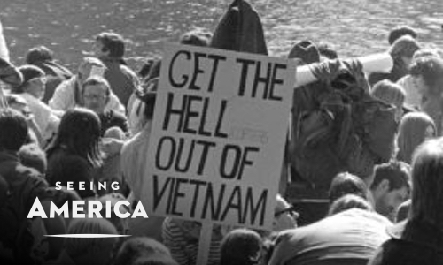 Anti-war protestors, 1967 (Lyndon B. Johnson Library and Museum)