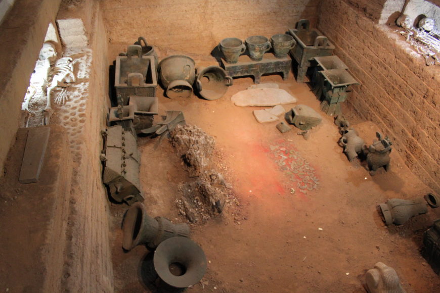 Tomb of Fu Hao, late 13th century B.C.E., Shang dynasty, Anyang, China (photo: Gary Todd, CC0 1.0)