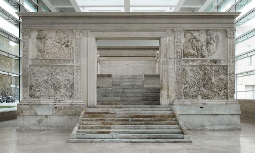 Ara Pacis Augustae (Altar of Augustan Peace), 9 B.C.E., marble (Ara Pacis Museum, Rome; photo: Steven Zucker, CC BY-NC-SA 2.0)