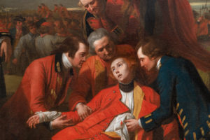 Detail, Benjamin West, The Death of General Wolfe, 1770, oil on canvas, 152.6 x 214.5 cm (National Gallery of Canada; photo: Steven Zucker, CC BY-NC-SA 2.0)