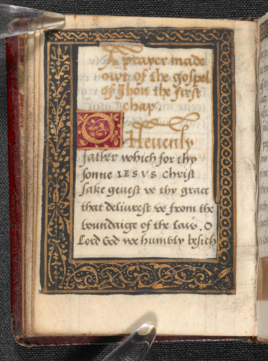 Richard Taverner [translator], Prayer book ('The Taverner Prayer Book'), c. 1540, parchment, 7.0 x 5.2 cm (The British Library)