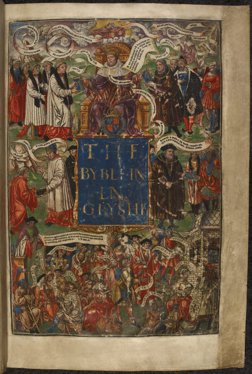 Thomas Cranmer, The Byble in Englyshe, that is to saye the contēt of al the holy scrypture ... with a prologe therinto, made by ... Thomas [Cranmer] archbysshop of Cantorbury, This is the Byble apoynted to the vse of the churches. [With woodcuts.] B.L., 1540 (The British Library)