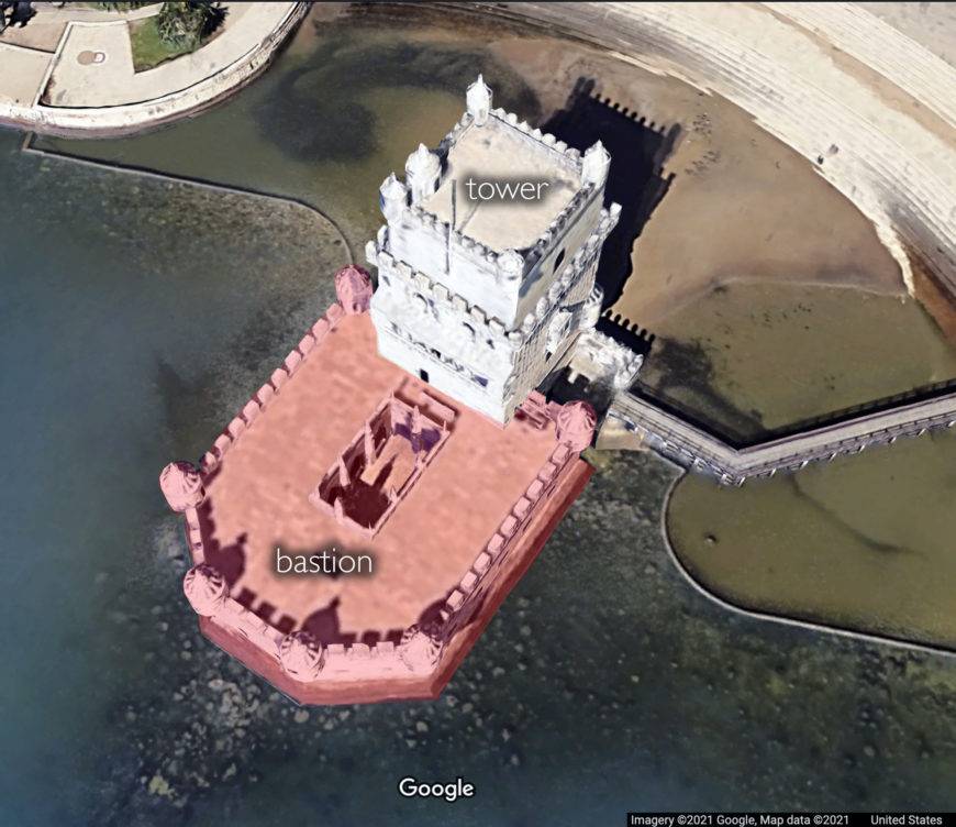 aerial plan tower of Belem