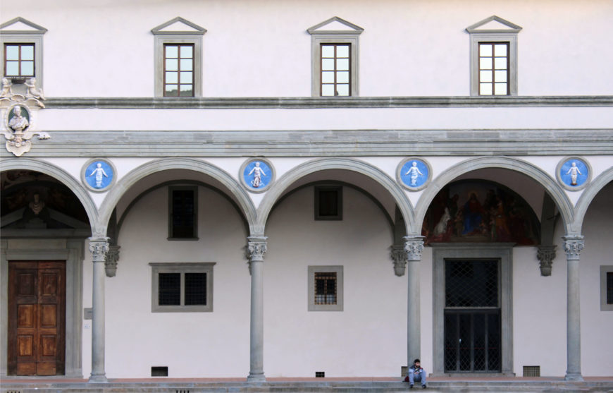 Façade of the Ospedale degli Innocenti, Florence, founded in 1419 (photo: Rachel Boyd)