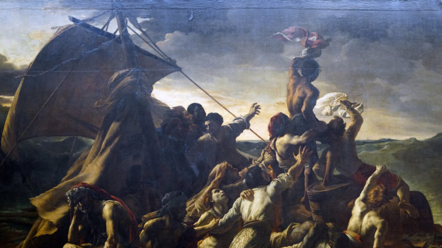 Detail, Théodore Géricault, Raft of the Medusa, 1818–19, oil on canvas, 4.91 x 7.16m (Musée du Louvre, Paris)