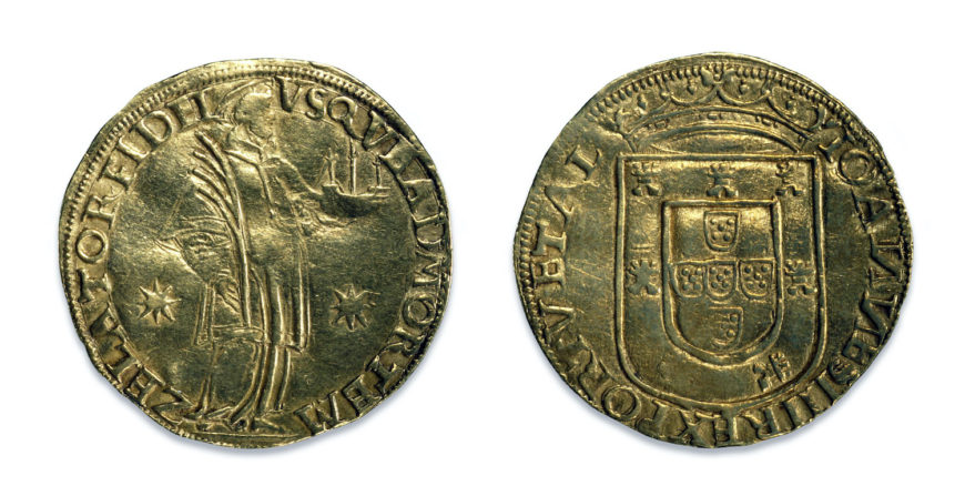 Gold S.Vincente of João III, king of Portugal, 1521–1557, minted in Portugal, 7.6 grams (© Trustees of the British Museum)