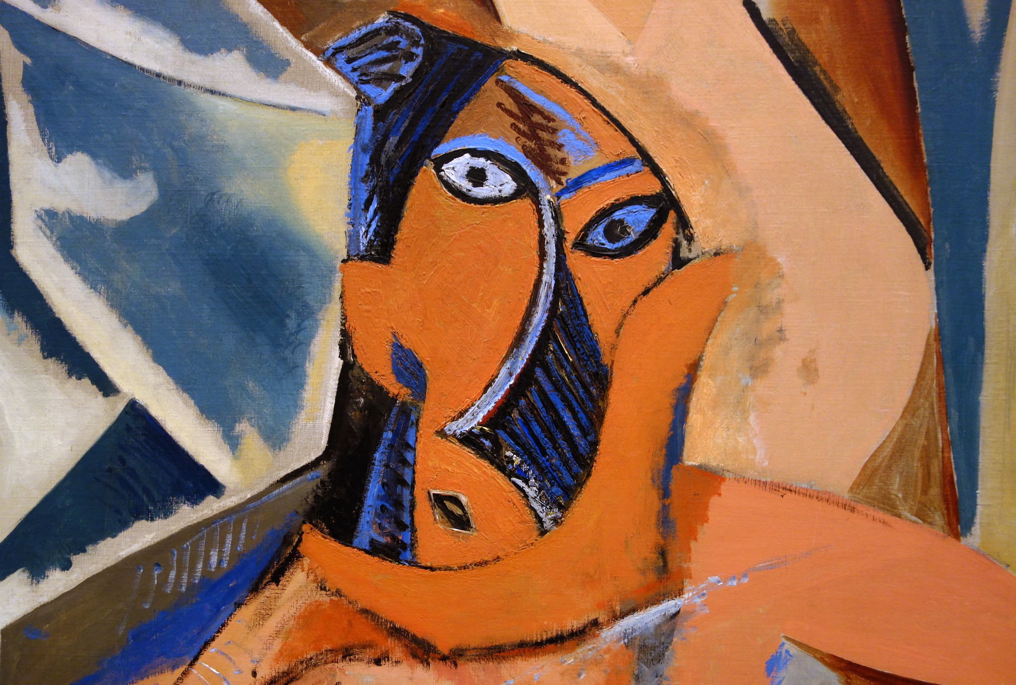 Detail, Pablo Picasso, Les Demoiselles d'Avignon, 1907, oil on canvas, 8' x 7' 8" (243.9 x 233.7 cm) (Museum of Modern Art, New York, photo: Steven Zucker, CC BY-NC-SA 2.0)