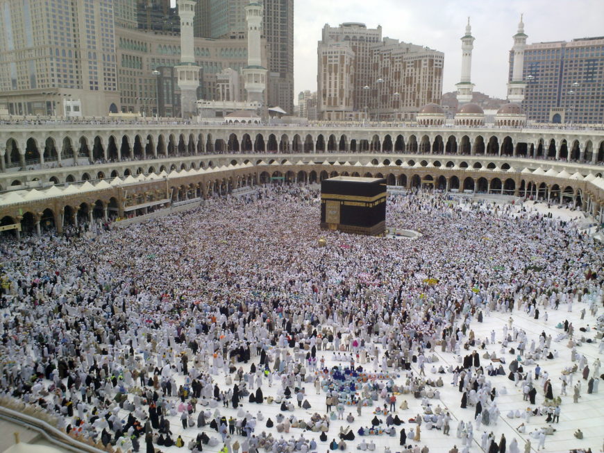 A Last day of Hajj. All pilgrims leaving Mina, many already in Mecca for farewell circumambulation of Kaaba. Photo by Omar Chatriwala