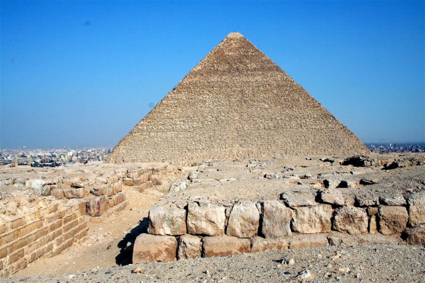 Mastaba tombs around Great Pyramid, Dynasty 4, Giza, Egypt (photo: Dr. Amy Calvert)