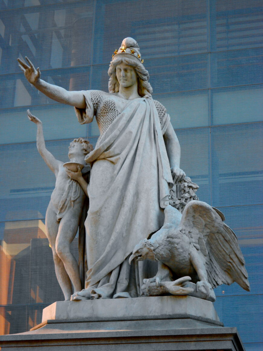 Moses Jacob Ezekiel, Religious Liberty, 1876, marble, 3.4 m high, Philadelphia (photo: Smallbones, CC BY-SA 3.0)