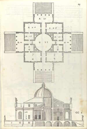 Andrea Palladio with modifications by Vicenzo Scamozzi, Villa Rotonda (formerly Villa Capra) from I quattro libri dell'architettura di Andrea Palladio (Book 2, page 19), 1570, 28.8 x 19.5 cm (photo: Metropolitan Museum of Art, New York)