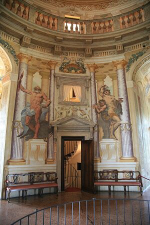 Andrea Palladio with modifications by Vincenzo Scamozzi, interior of Villa Rotonda (formerly Villa Capra), 1566–90s, near Vicenza, Italy (photo: Hans A. Rosbach, CC BY-SA 3.0)