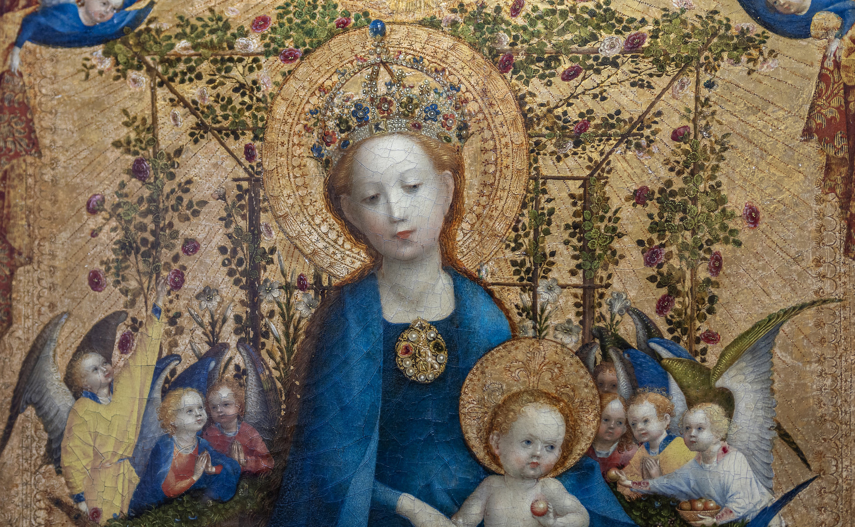 Stefan Lochner, <em>Madonna of the Rose Bower</em>