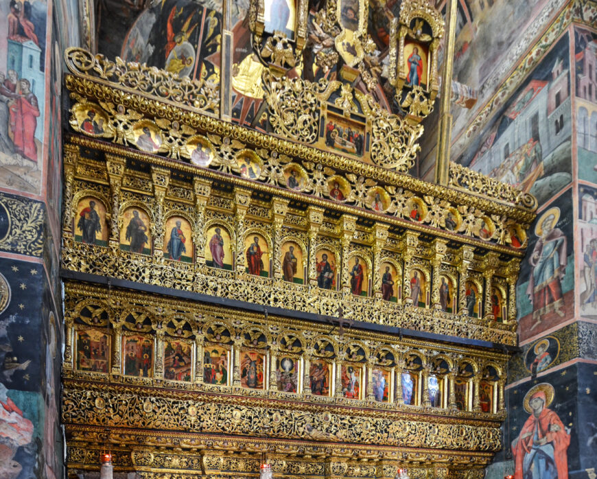 Iconostasis, The Monastic Church of the Hurezi Monastery, Horezu, Romania, 1692–94 (photo: Richard Mortel, CC BY-NC-SA 2.0)