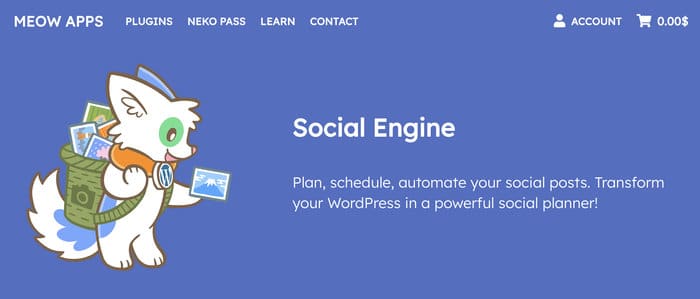 meow social engine for social media scheduling