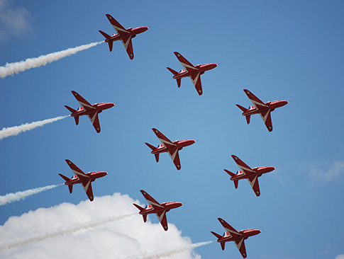 red arrows