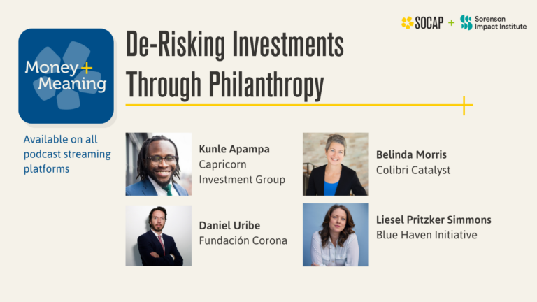 De-Risking Investments Through Philanthropy podcast graphic