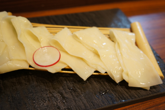 Udon Sashimi close up