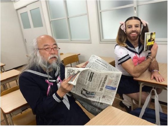 Ladybeard x Sailor Suit Old Man star in “dream collaboration” at school!