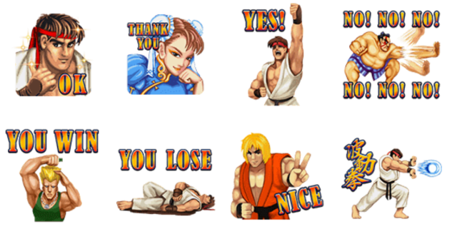 Hadoken! The LINE stickers we’ve all been waiting for: Street Fighter II