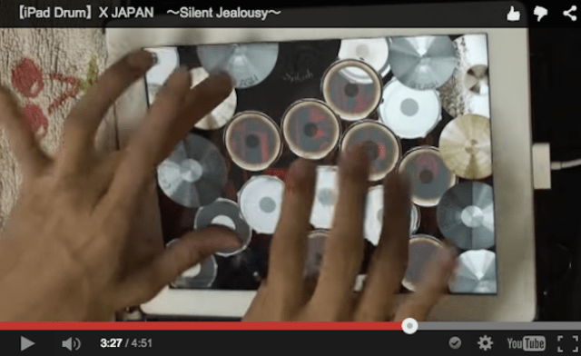 Japanese iPad drummer recreates rock beats with lightning-fast fingers【Video】