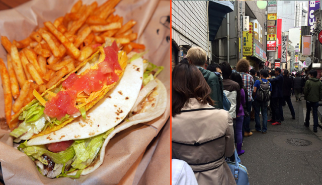 Hooray! Taco Bell opens in Japan and we’re there to get the commemorative T-shirt and free taco!