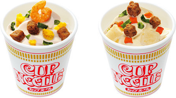 Ramen ice cream topped with freeze-dried beef cubes now available in Japan! (*barf*)