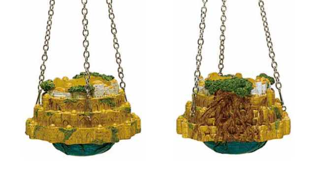 Castle in the Sky becomes a Ghibli decoration in your home with cool Laputa hanging planter