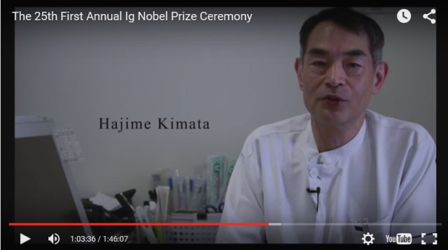 Osaka doctor wins Ig Nobel Prize for discovering kisses can reduce allergic reactions