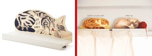 Japanese cat-shaped curtain rail decorations tie your interior together with feline awesomeness