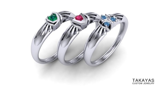 The Legend of Zelda’s three spiritual stones appear in new line of engagement rings from Takayas